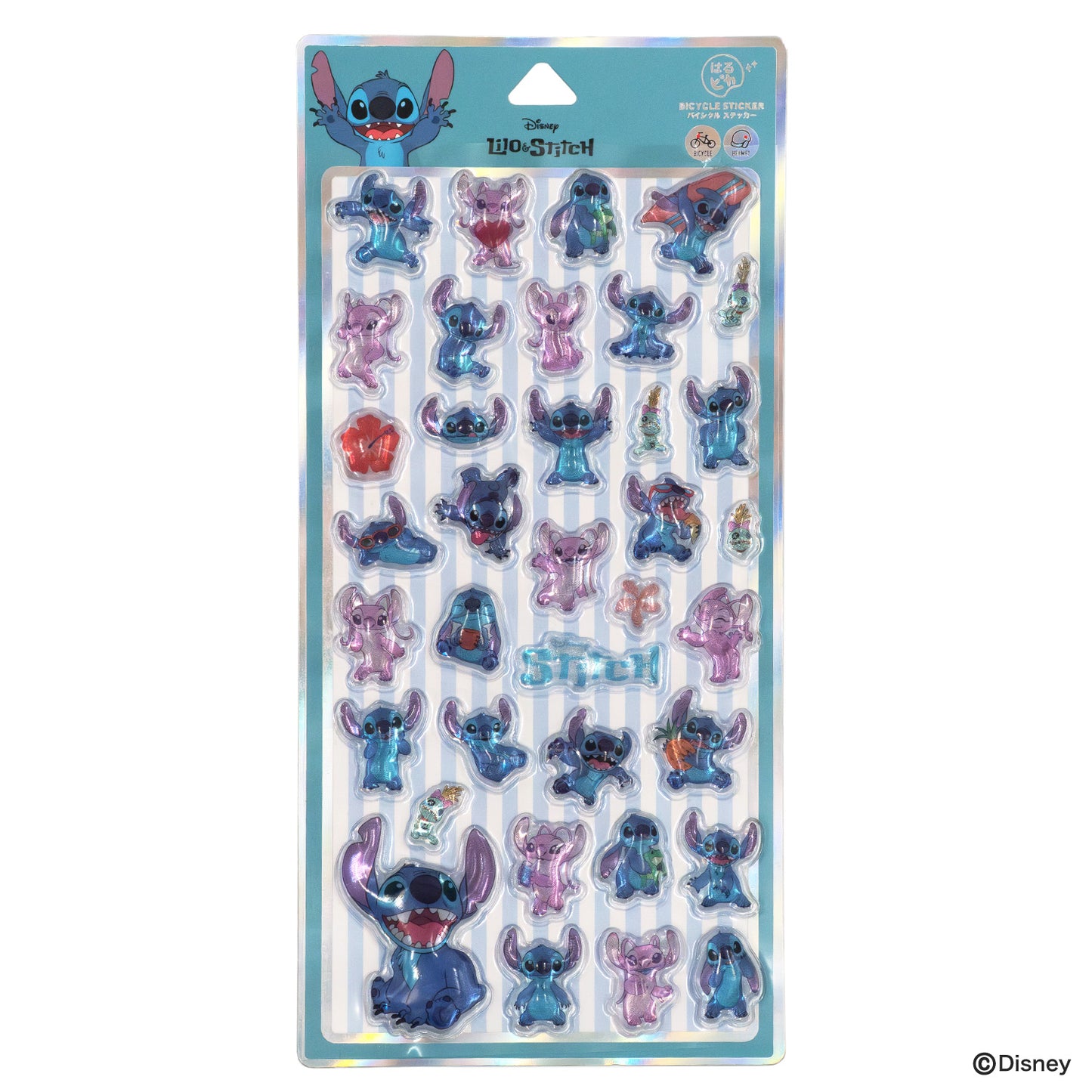 [PIG] Disney Design ディズニー デザイン 「はるピカ」バイシクルステッカー 自転車用 反射ステッカー スティッチ