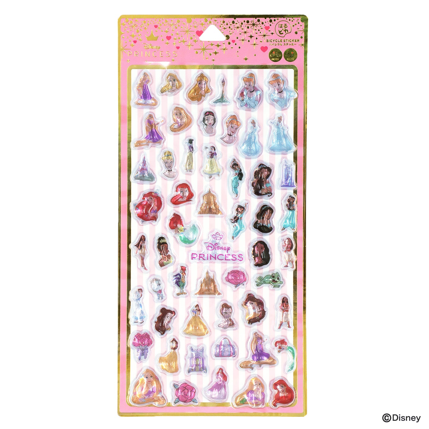 [PIG] Disney Design ディズニー デザイン 「はるピカ」バイシクルステッカー 自転車用 反射ステッカー ディズニープリンセス