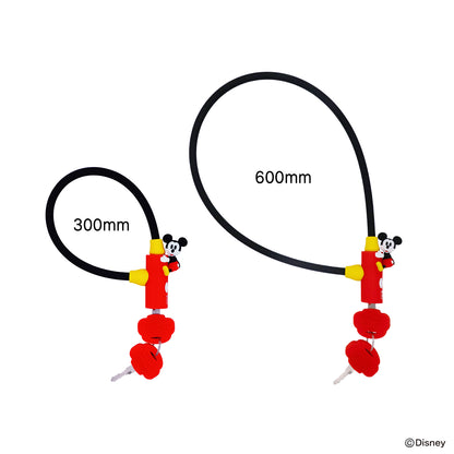 [PIG]Disney デザイン WIRE LOCK ディズニー ワイヤーロック ミッキーマウス 600mm/300mm