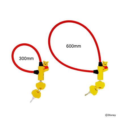 [PIG]Disney デザイン WIRE LOCK ディズニー ワイヤーロック くまのプーさん 600mm/300mm