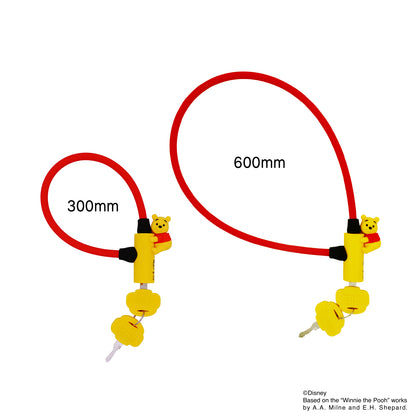 [PIG]Disney デザイン WIRE LOCK ディズニー ワイヤーロック くまのプーさん 600mm/300mm