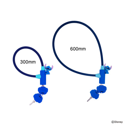 [PIG]Disney デザイン WIRE LOCK ディズニー ワイヤーロック スティッチ 600mm/300mm
