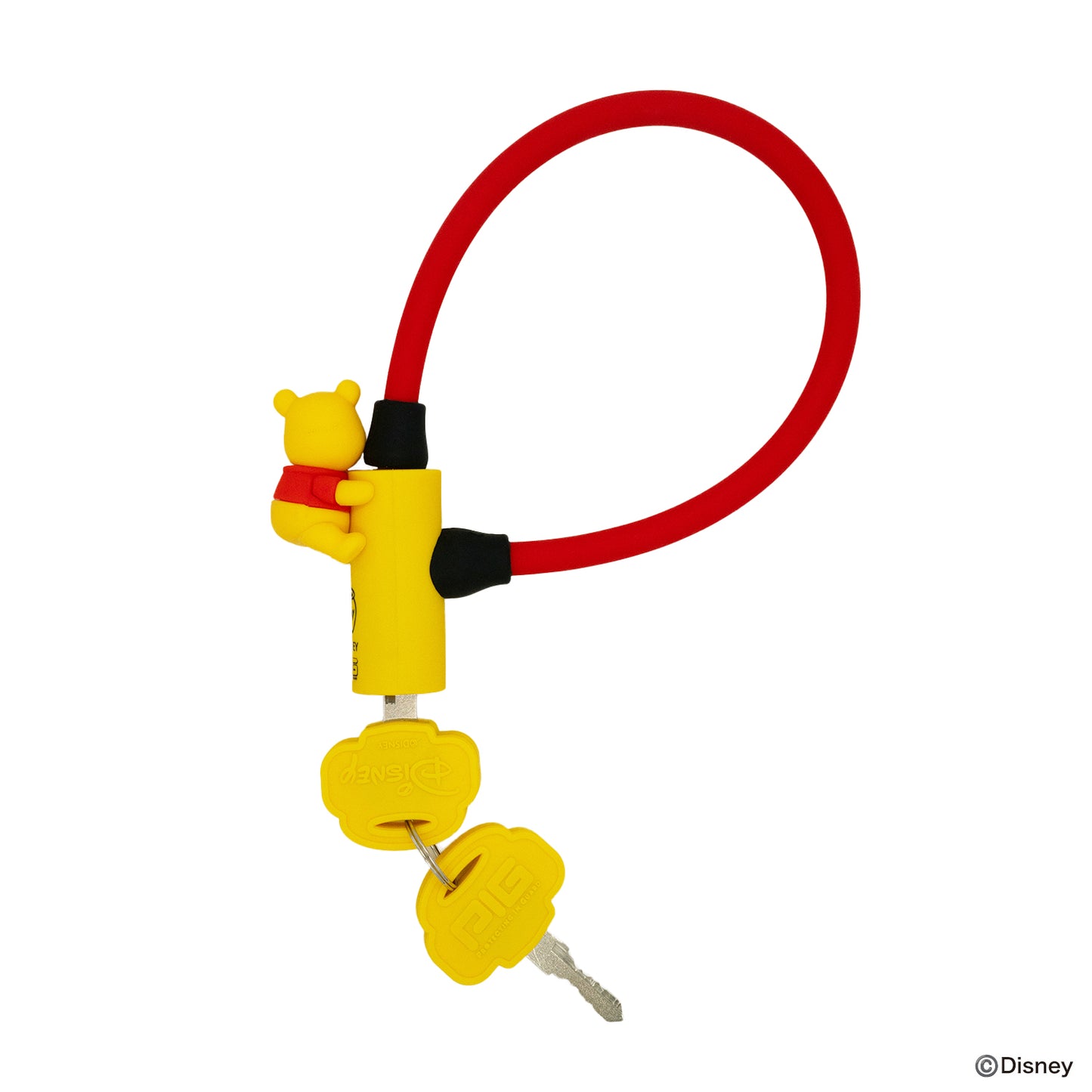 [PIG]Disney デザイン WIRE LOCK ディズニー ワイヤーロック くまのプーさん 600mm/300mm