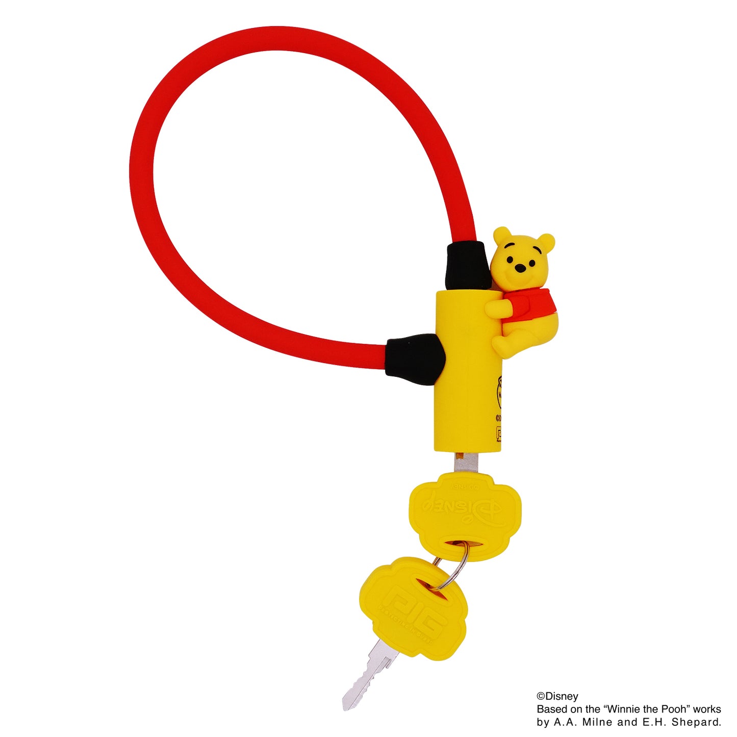 [PIG]Disney デザイン WIRE LOCK ディズニー ワイヤーロック くまのプーさん 600mm/300mm
