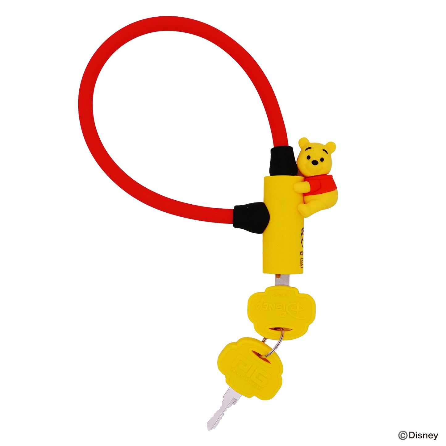 [PIG]Disney デザイン WIRE LOCK ディズニー ワイヤーロック くまのプーさん 600mm/300mm