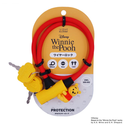 [PIG]Disney デザイン WIRE LOCK ディズニー ワイヤーロック くまのプーさん 600mm/300mm