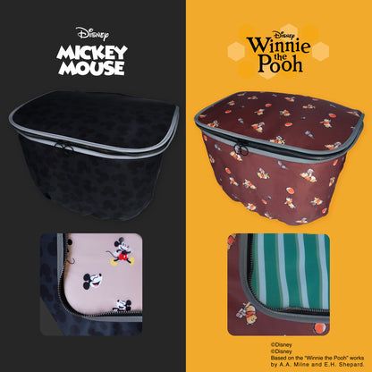 【4月中旬予約受付中】[PIG] Disney ディズニー デザイン 自転車用 バスケットカバー ミッキーマウス くまのプーさん 後用