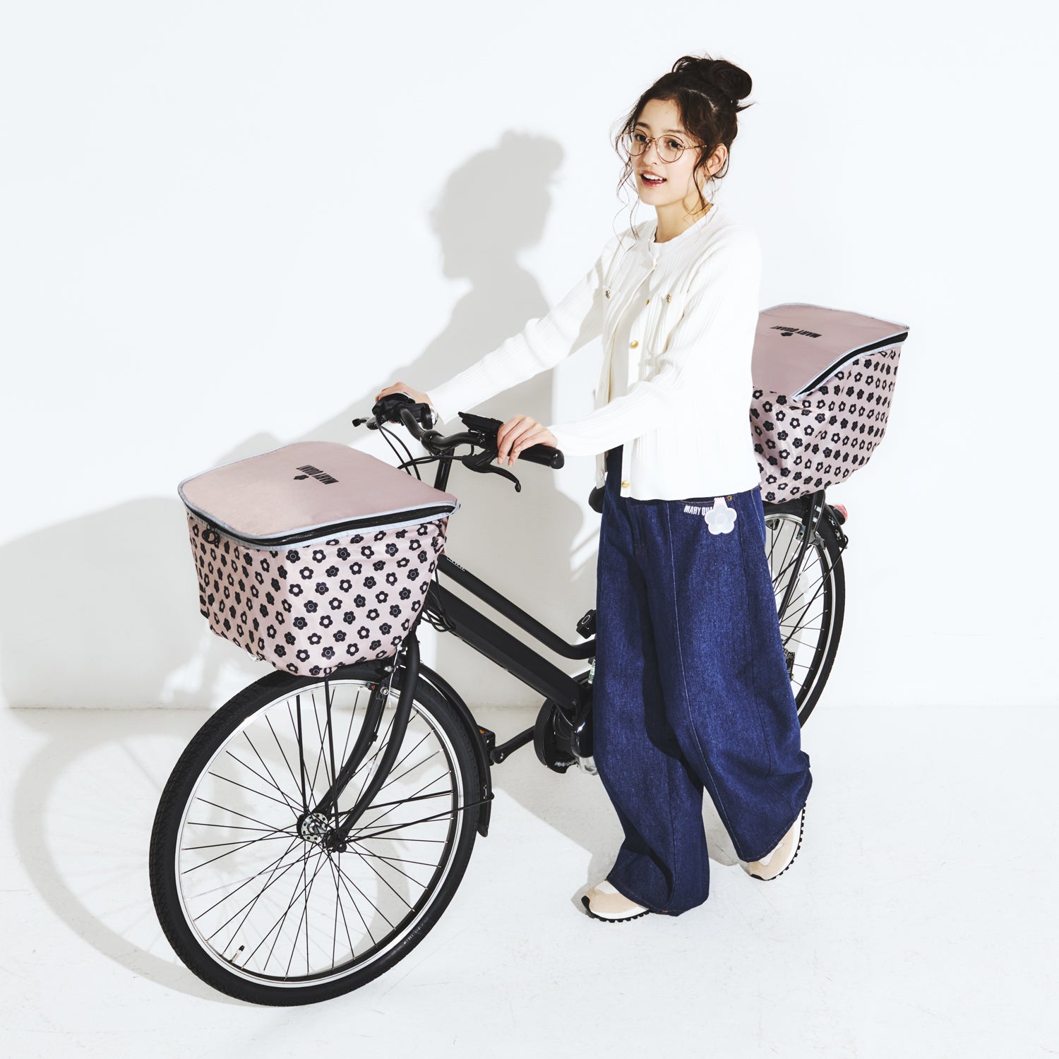 PIG] MARY QUANT デザイン BASKET COVER マリークワント 自転車用