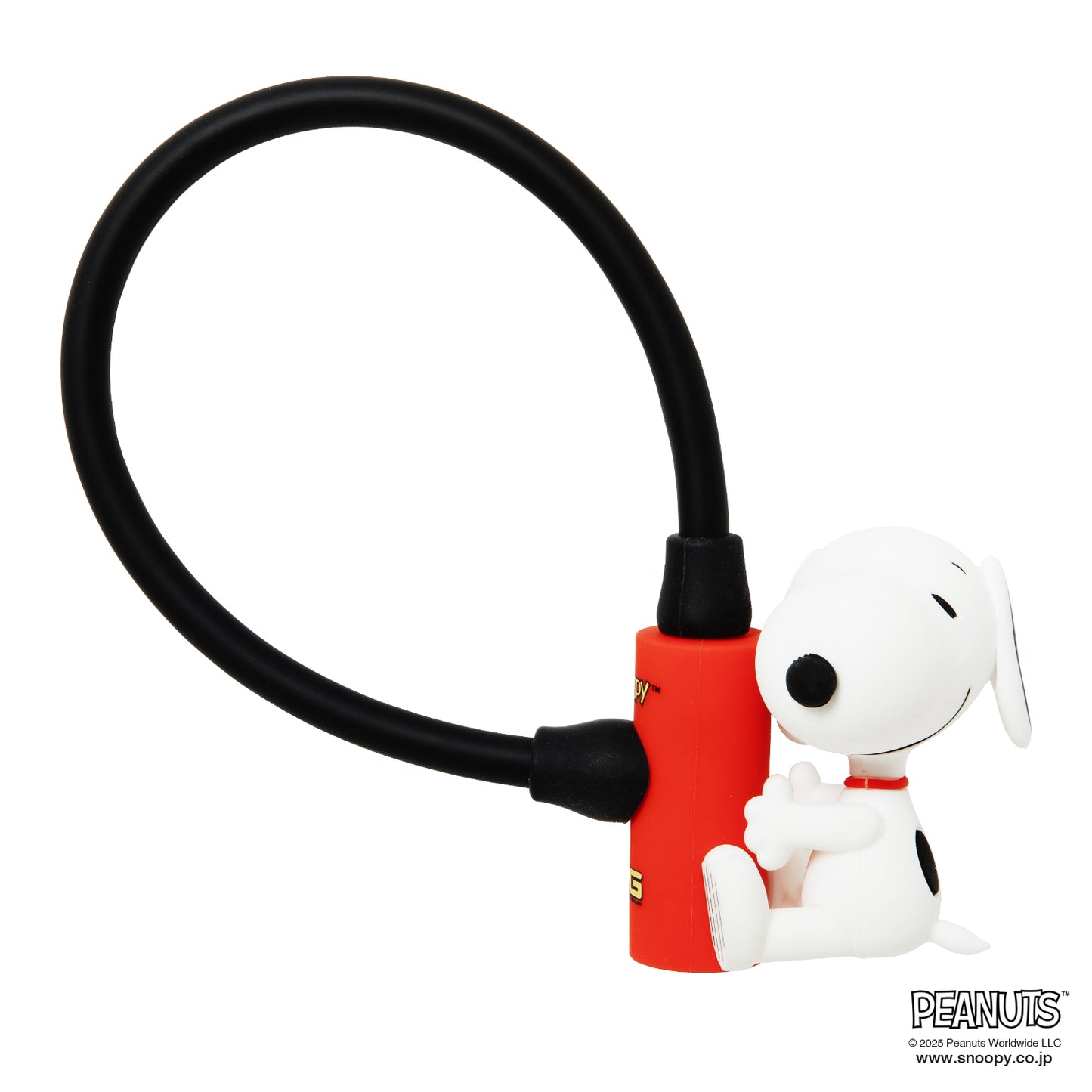 [PIG] PEANUTS デザイン WIRE LOCK  ワイヤーロック（スヌーピー、ウッドストックのマスコット付）