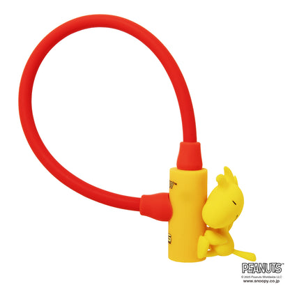 [PIG] PEANUTS デザイン WIRE LOCK  ワイヤーロック（スヌーピー、ウッドストックのマスコット付）
