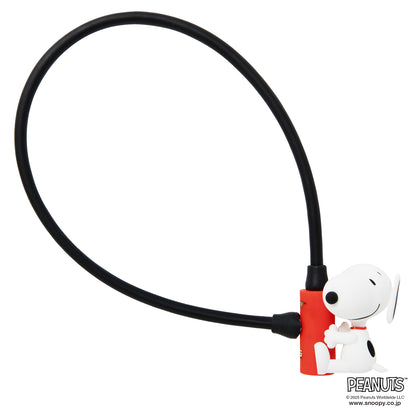 [PIG] PEANUTS デザイン WIRE LOCK  ワイヤーロック（スヌーピー、ウッドストックのマスコット付）