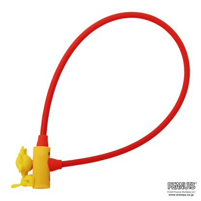 [PIG] PEANUTS デザイン WIRE LOCK  ワイヤーロック（スヌーピー、ウッドストックのマスコット付）