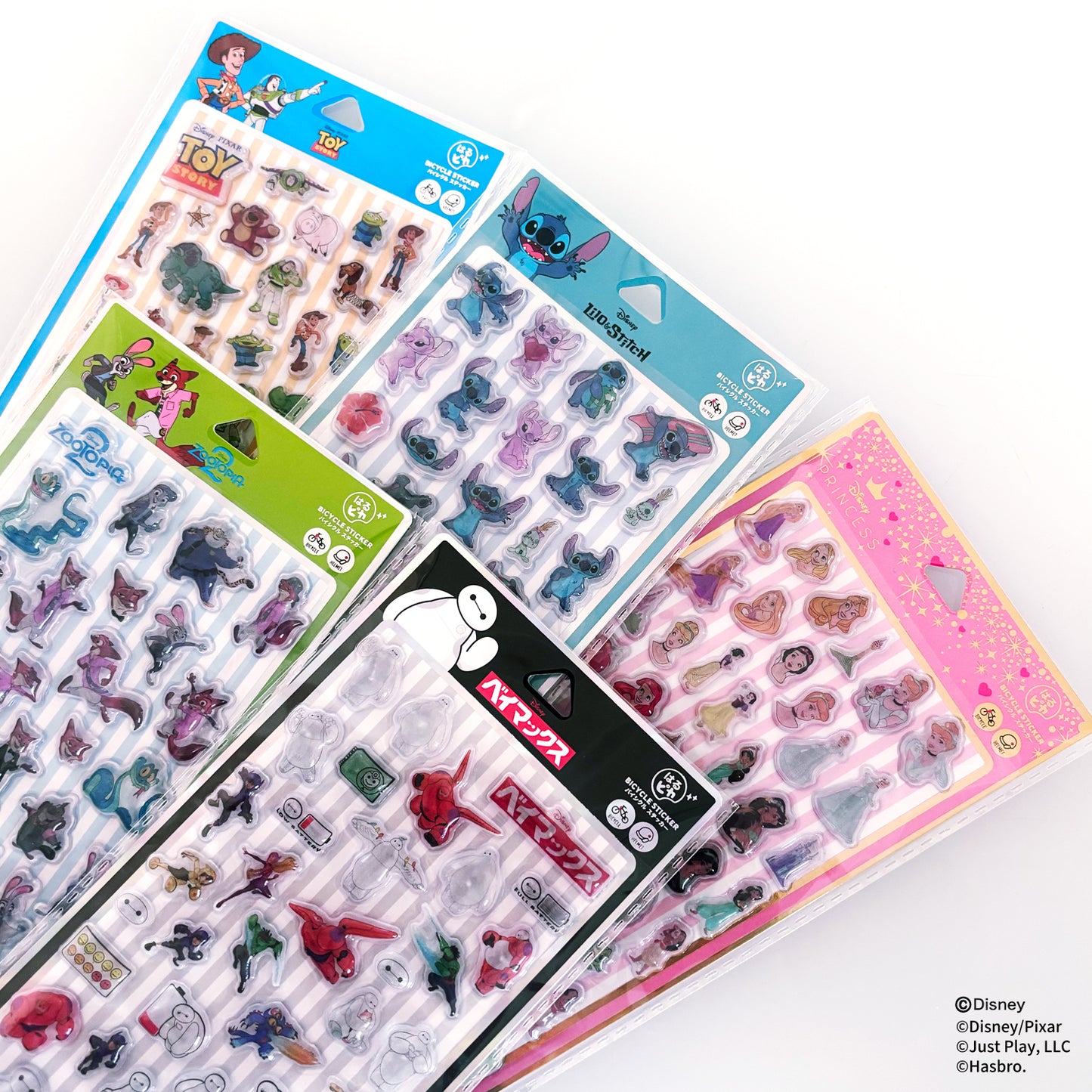 [PIG] Disney Design ディズニー デザイン 「はるピカ」バイシクルステッカー 自転車用 反射ステッカー スティッチ