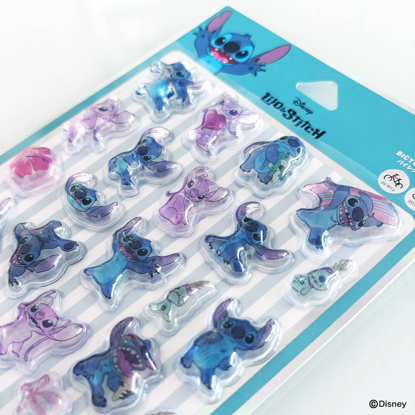 [PIG] Disney Design ディズニー デザイン 「はるピカ」バイシクルステッカー 自転車用 反射ステッカー スティッチ