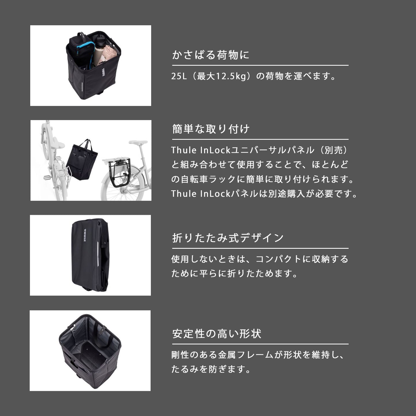 Thule Chasm Bin InLock対応自転車用カーゴビンバッグ 25L