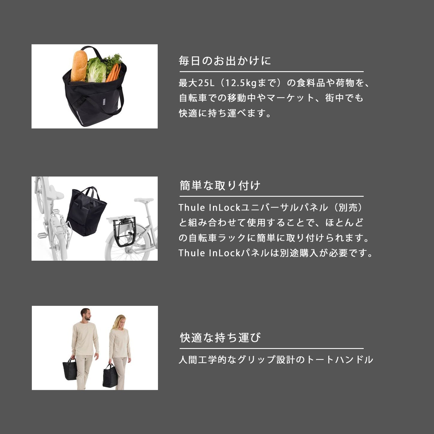 Thule Chasm Tote InLock対応自転車用トートバッグ 25L