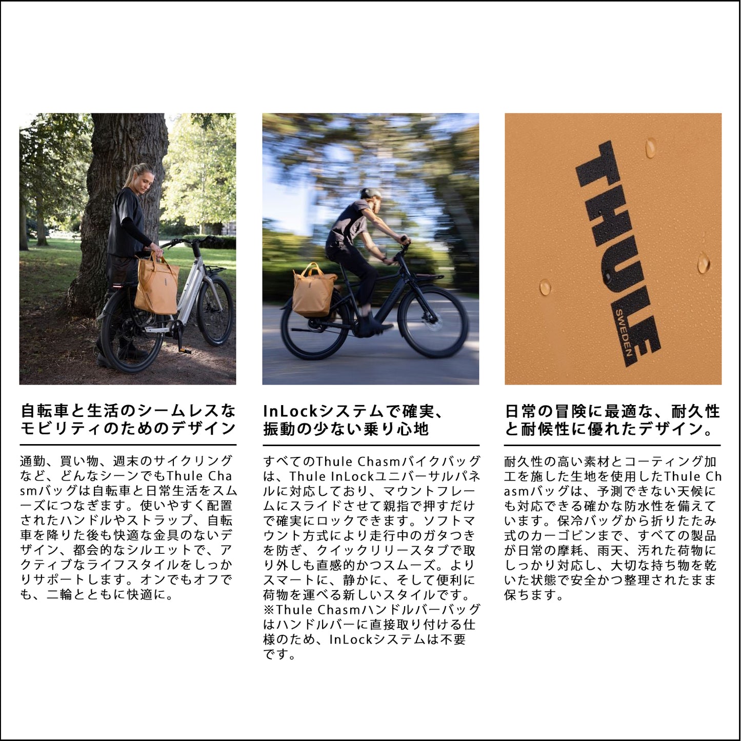 Thule Chasm Tote InLock対応自転車用トートバッグ 25L
