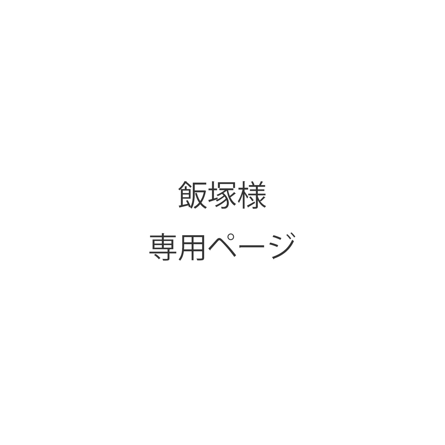 飯塚様専用ページ