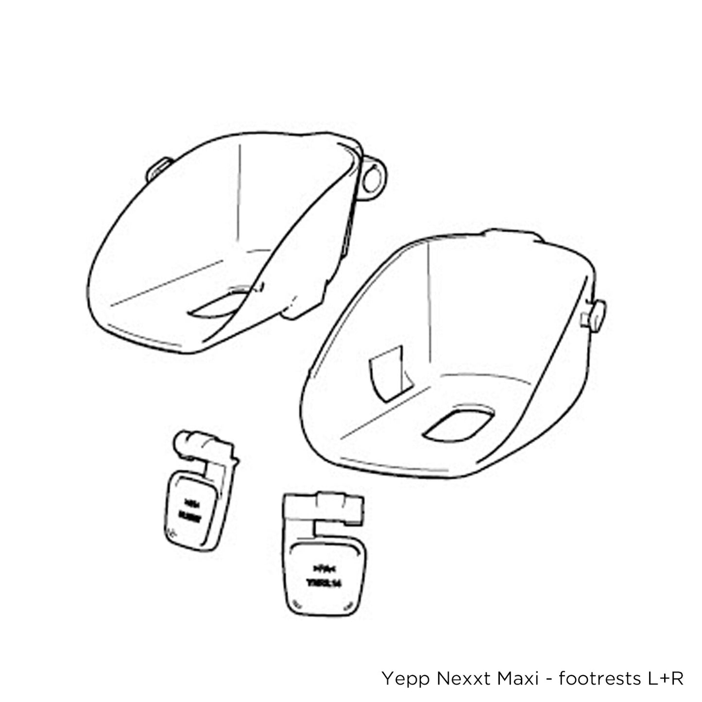 Thule Yepp Nexxt Footrest --Maxi【FOOTREST LEVER 1500052957附属】